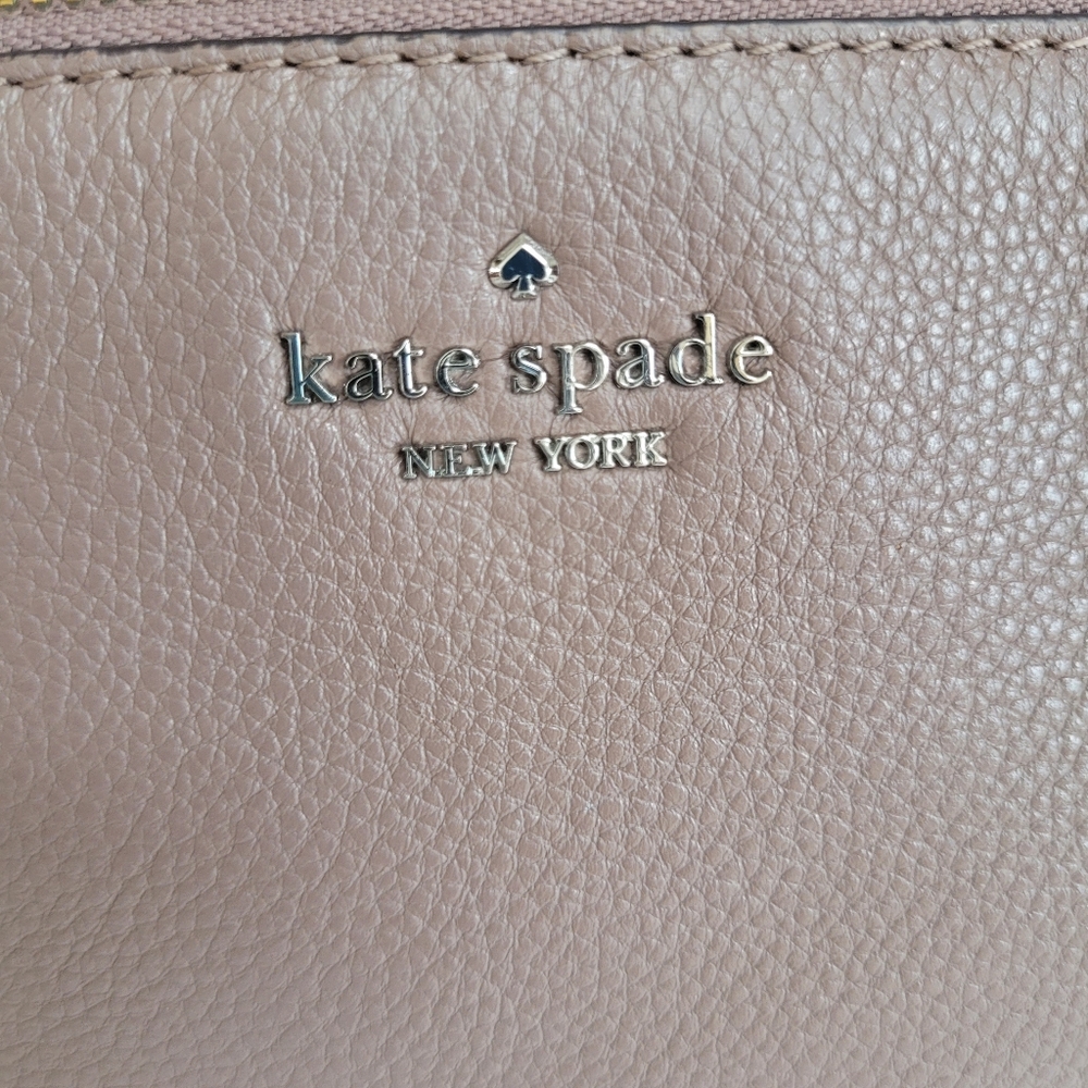 kate spade Taupe Leather Crossbody Bag With Adjustable Strap - Picture 5 of 11